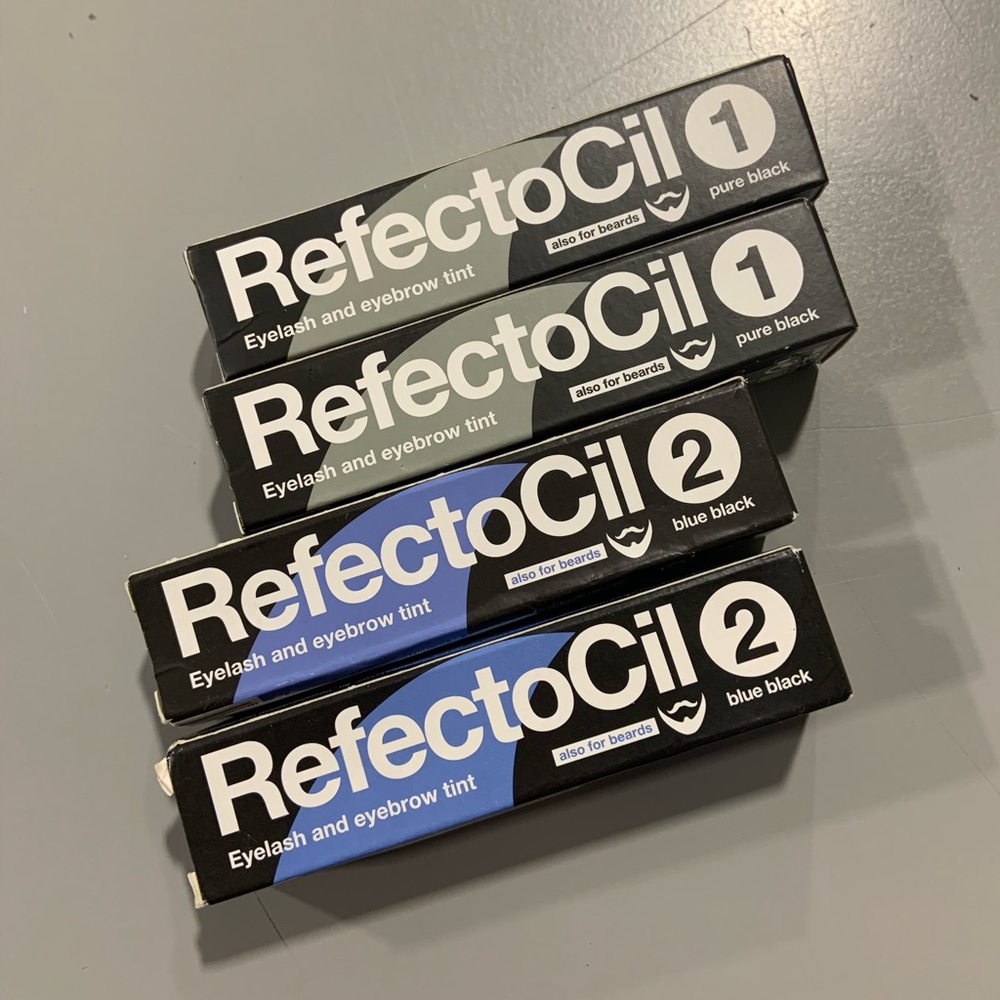 4 pcs RefectoCil Eyelash and Eyebrow Tint Set -brand new sealed